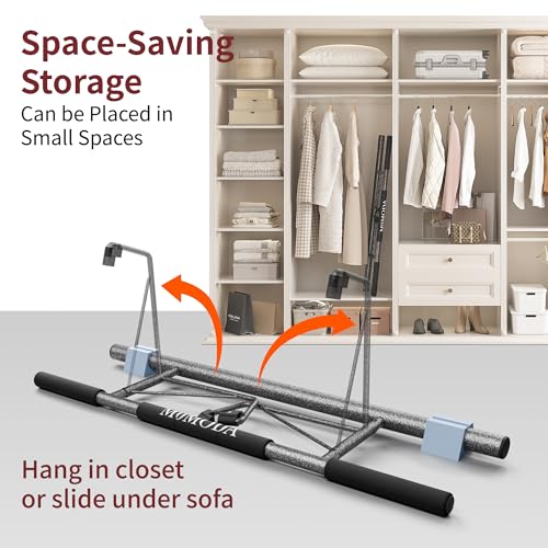 MOMODA Heavy-Duty Door Pull-Up Bar – No-Drill, Fits 23.6–34.6 in Doorways