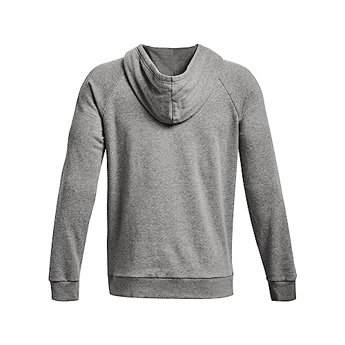 Under Armour Men's Rival Fleece Hoodie Small Castlerock Light Heather White