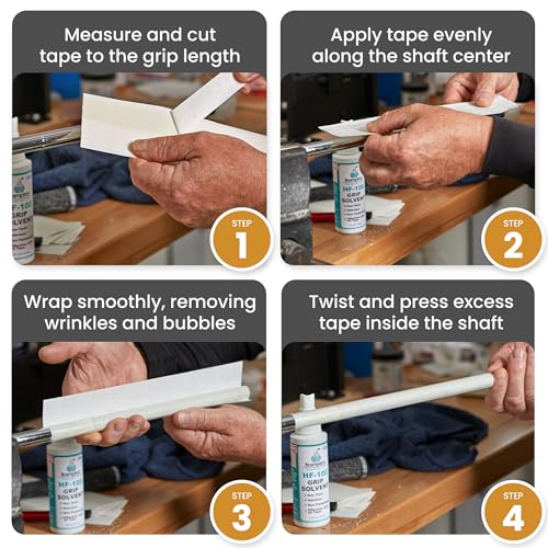 Golf Grip Tape Strips - 15 Pack 2" x 10" Adhesive for Regripping