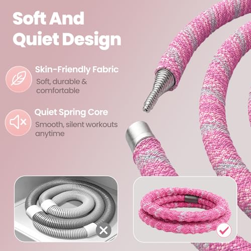 Weighted Hula Hoop for Adults - 2.6lb Portable Exercise Hoop