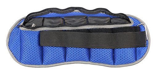 GYMENIST 8-LB Adjustable Ankle & Wrist Weights Set for Exercise - Blue, 4-LB Each
