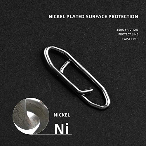 Stainless Steel Fishing Power Clips - Quick Change Lure Snaps - 75LB, 25pcs