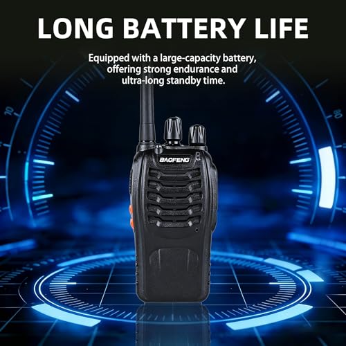 Baofeng 2-Pack Long-Range Rechargeable Walkie Talkies, 16 Channels, VOX, Includes Battery & Charger