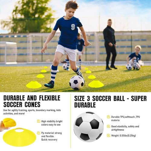 Kids Soccer Goals Set - Portable Pop Up Soccer Nets for Backyard Play