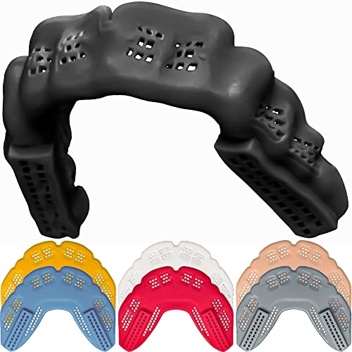 Bulletproof Sports Mouthguard Adult Carbon Gray Ultra Thin Breathable Safety Gear