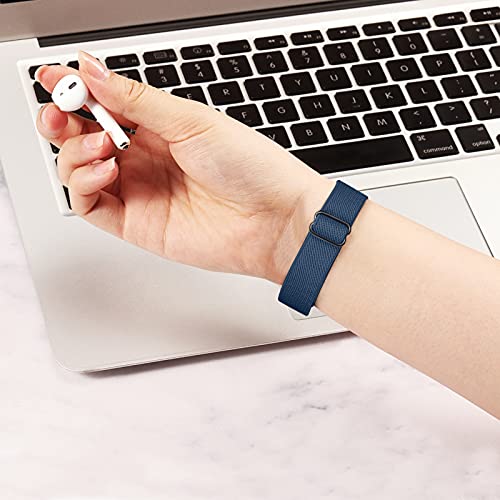 Soft Elastic Nylon Loop Band for Fitbit Inspire 3 - Navy