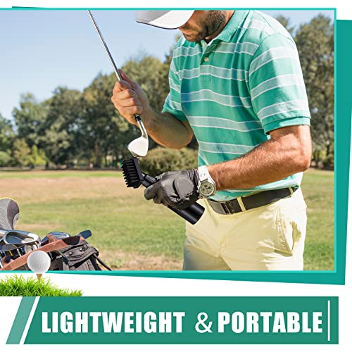 Golf Club Cleaning Brush with 4oz Squeeze Water Bottle - Retractable Hook