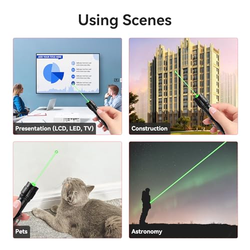 Rechargeable Green Laser Pointer - High Power Long Distance Flashlight