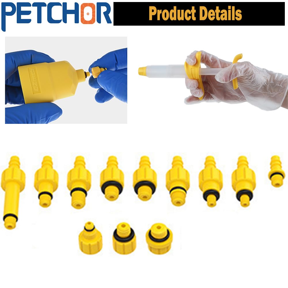 PETCHOR Brake Bleed Kit, Mountain Bike Oil Mineral Brake Change Kit, Hydraulic Disc Brake Bleed Kit Tool, for Shimano TEKTRO MAGURA SRAM MTB Mountain Bike Brake Repair Tools
