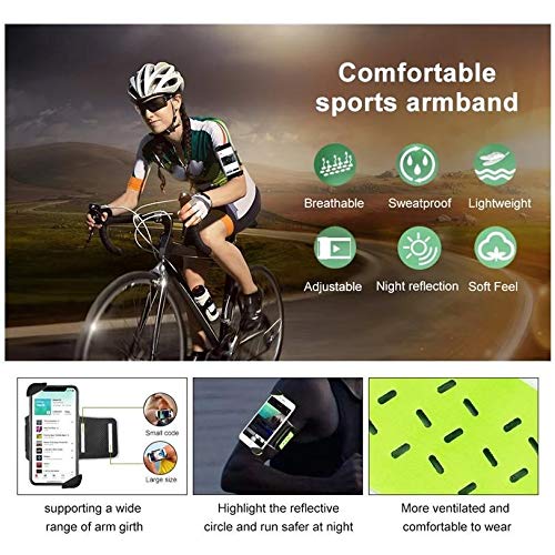 Adjustable FlexSport Armband for Sony NW-ZX300 Walkman - Stark Green