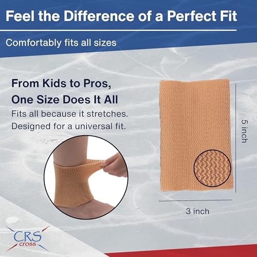 Ankle Gel Sleeves - Premium Padded Skate Socks - Tan - 2 Sleeves