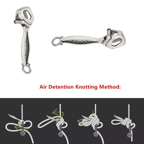 XINDA Climbing Stop Descender,Belaying and Rappelling Gear,Stainless Steel Descender for Working at Height, Rock Climbing,Descent Device