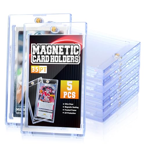 Magnetic Card Holder - 5 Pack 35PT One-Touch Case for Trading Cards