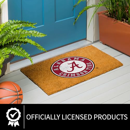 University of Alabama Coir Doormat - 28 x 16 Inches, Non-Slip Back