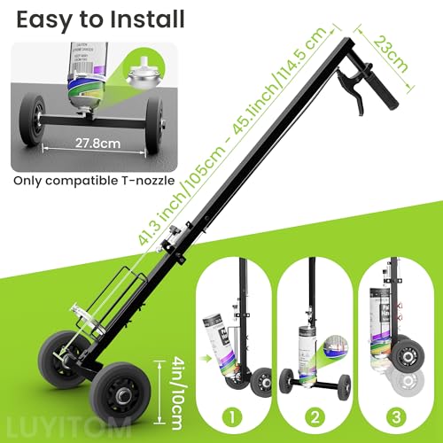 Dual-Wheel Line Painting Wand with Inverted T-Tip Nozzle