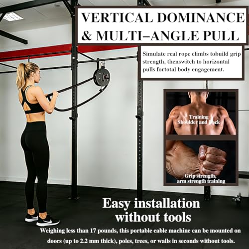 Endless Rope Trainer - Adjustable Resistance Cable Machine for Home Gym