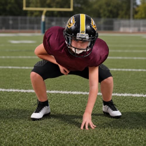 Diamemon Youth Football Girdle with 5 Pads - Black Small