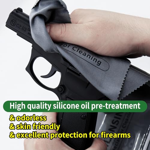 Silicone Gun Cleaning Cloth 12x12 Inch - Lint Free Rust Prevention - 1 Pack