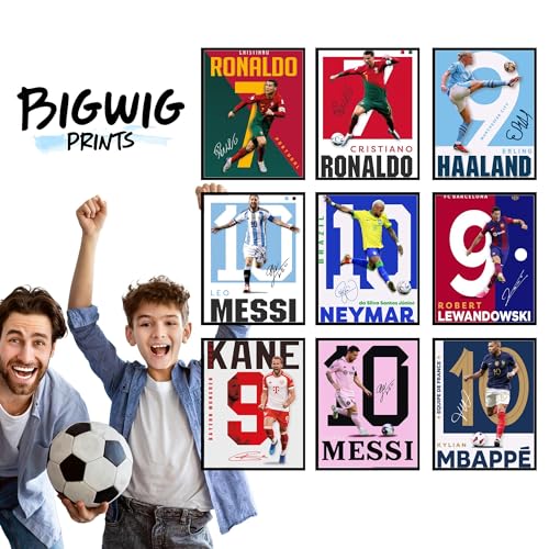Soccer Posters Set of 9 - Unframed 8x10 in for Boys Bedroom
