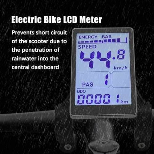 E-Bike LCD Display Meter Panel - 5 Pin Control Screen