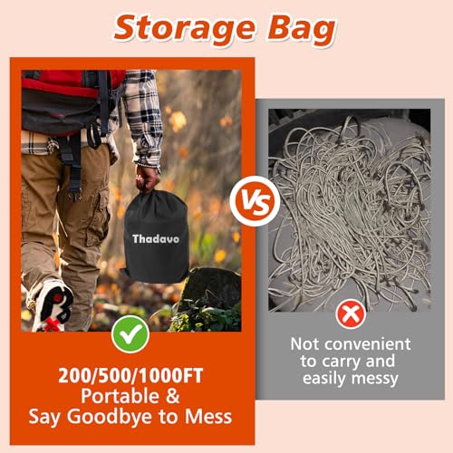 Reflective Paracord Rope 850LB - Heavy-Duty 100FT Orange
