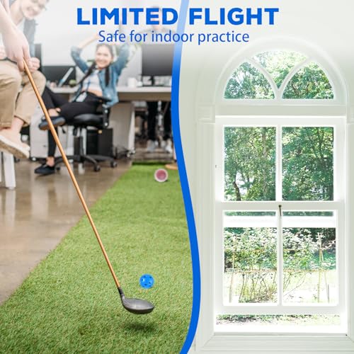 24 Pack Multicolor Practice Golf Balls - Limited Flight Plastic Training Balls