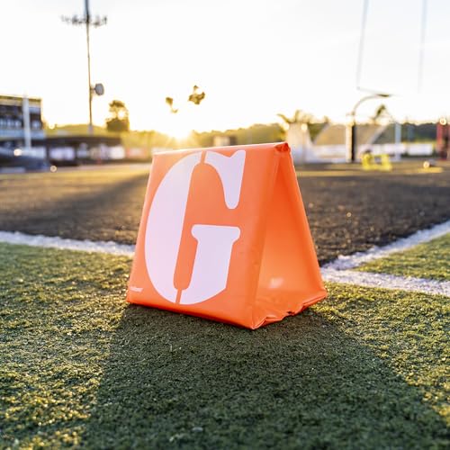 Football Field Yard Markers Set - 11 High Visibility Weighted Markers
