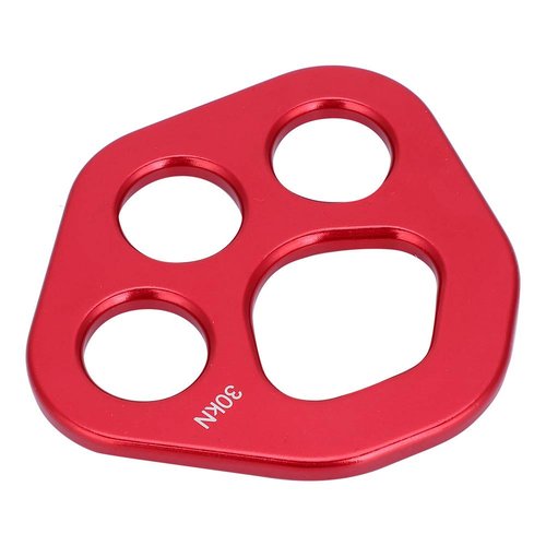 VGEBY Rigging Plate, Lightweight Aviation Aluminum Descender Plate with 4 Holes for Climbers Mountaineers Rescue Operations and Rope Access