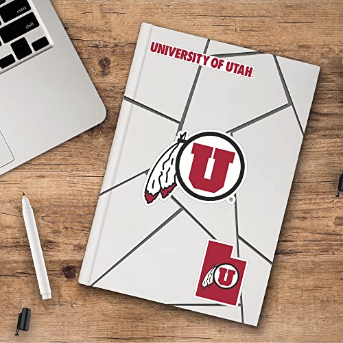 Utah Utes Team Decal 3-Pack - UV Resistant Vinyl Stickers for Car & Laptop