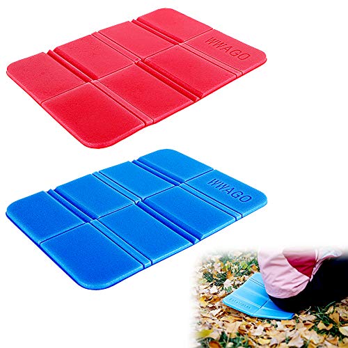Inheming 2PCS Foldable Ultralight Camping Cushion Seat, Onesize Portable Waterproof Foam Pad