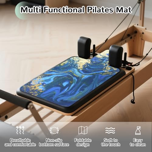 Non-Slip Pilates Reformer Mat Cover - 39" x 23", Soft Fleece