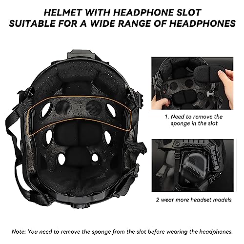 Lightweight High Cut Airsoft Helmet with NVG Mount - Tan