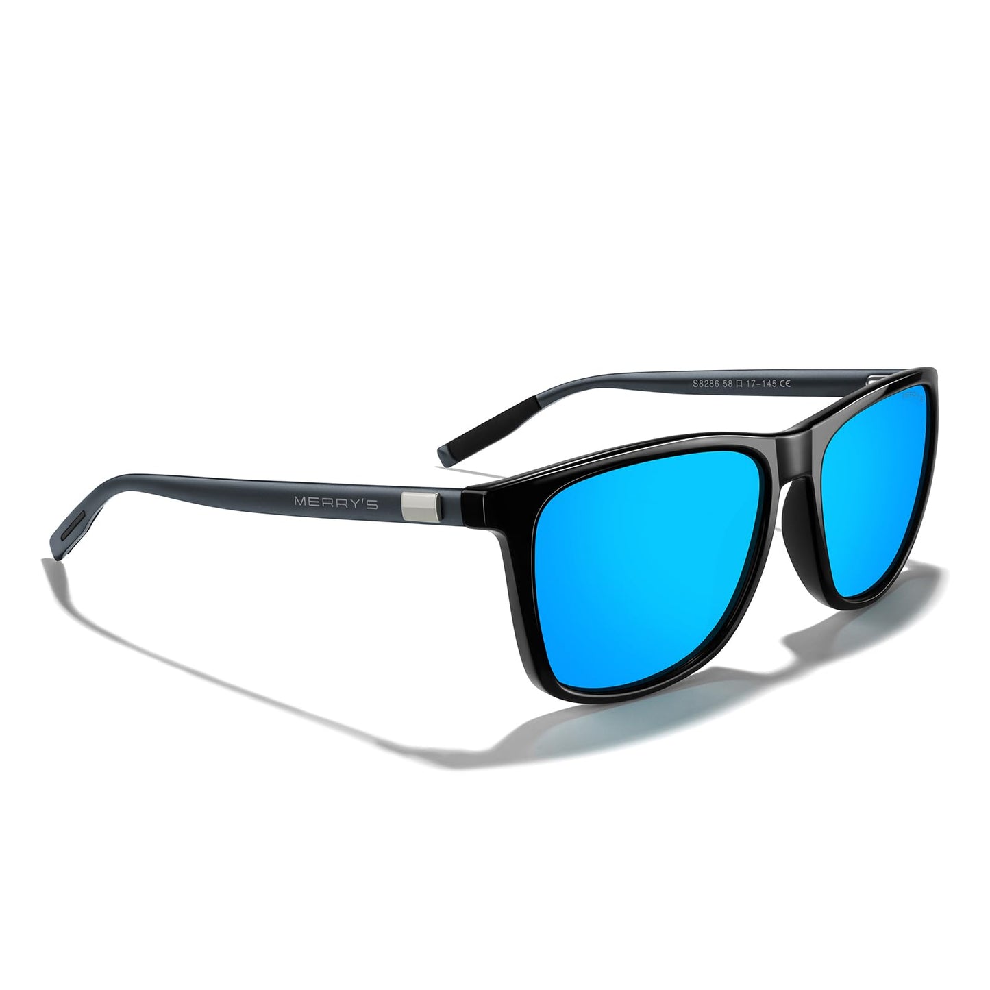 MERRY'S Unisex Polarized Aluminum Sunglasses Vintage Sun Glasses For Men/Women S8286 (Blue, 56)