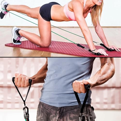 Garneck 8-Pack Resistance Band Handles Set, Foam Grip Exercise Straps for Home Gym