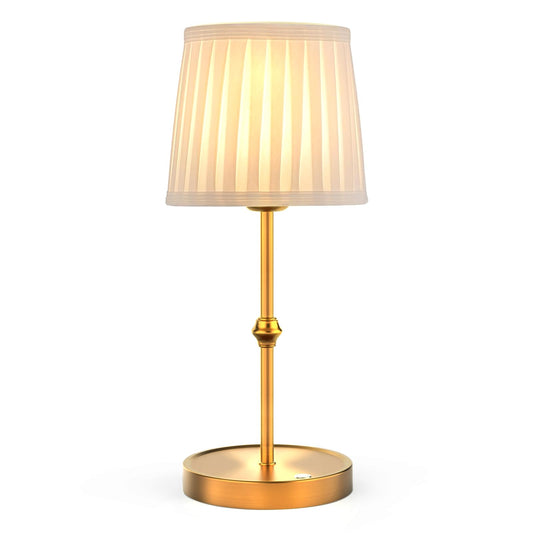 LETSTRY 5200mAh Cordless LED Table Lamp,3-Level Brightness, Rechargeable Battery, Touch Dimmable Wireless Ambient Lamp for Reading Room,Dining Room,Bedroom,Office,Camping,Restaurant,Antique Brass