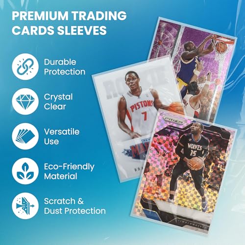 100 Premium Penny Sleeves for Standard Trading Cards – 2mil Ultra-Clear