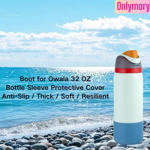 Silicone Boot for Owala 32 oz Water Bottle - Light Denim Blue