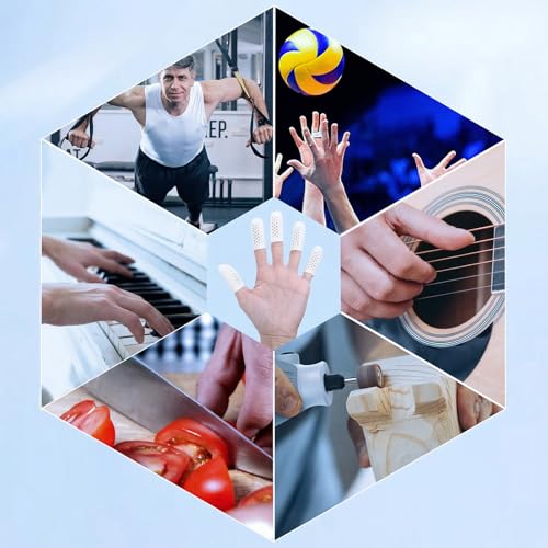 16 Pcs Breathable Silicone Finger Cots - White Finger Protectors