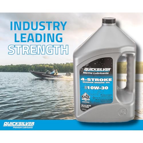 Quicksilver 10W-30 Marine Engine Oil Gallon - Mineral Oil for Outboard & Inboard Motors