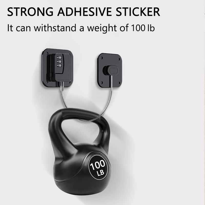 KIZZHISI Refrigerator Lock (2 Pack), Heavy Duty Combination Fridge Lock, for Fridge, Cabinets, Window, Drawers and Child Safety Cabinet Locks, Strong Non-Marking Adhesive No Drilling (Black)