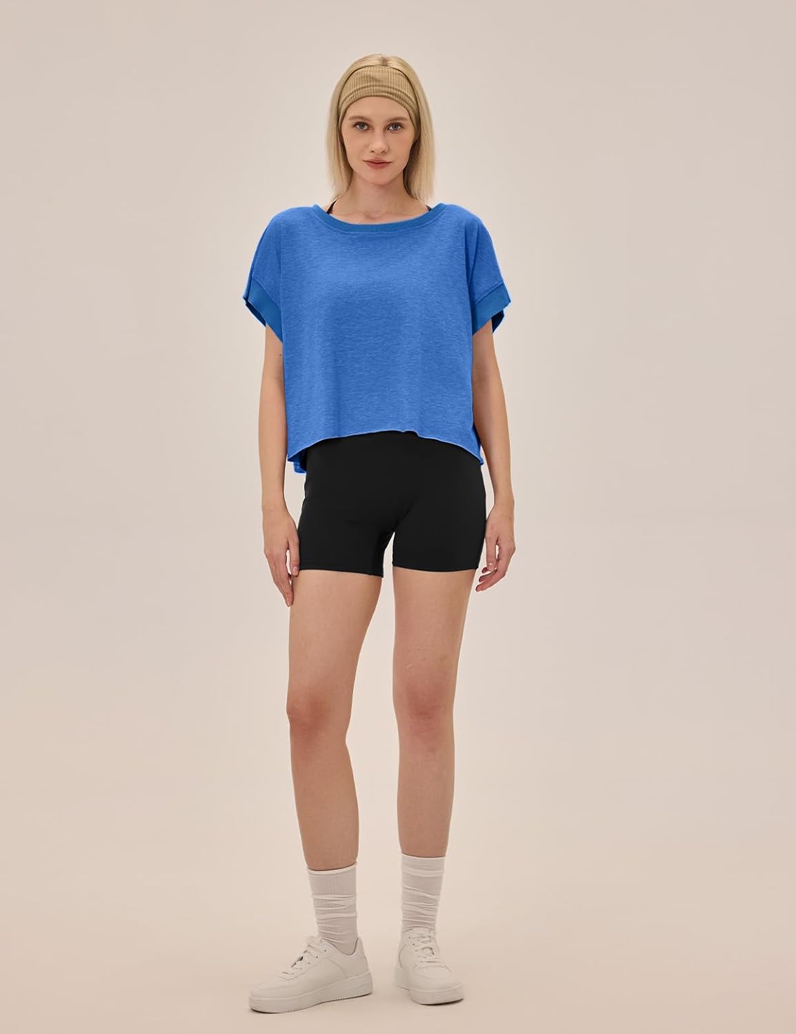 UNIANKIYA Workout Tops for Women - Loose Fit Athletic Crop Tee for Gym, Running & Yoga - Short Sleeve