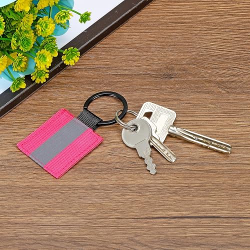 Reflective Keychain Tags - High Visibility Green Zipper Pulls