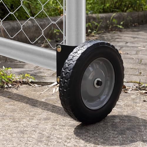 8 Inch Heavy Duty Gate Wheels for Metal Tube Gate, Farm Gate Wheel Helper Support Wheel Side Mount for Fence Gate, Prevent Gate Sagging, Black 1 Pack