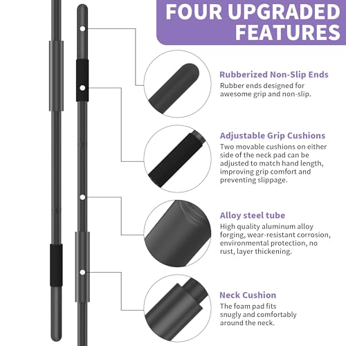 Adjustable Yoga Stick - 58 Inch Sturdy Alloy Steel for Stretching and Balance