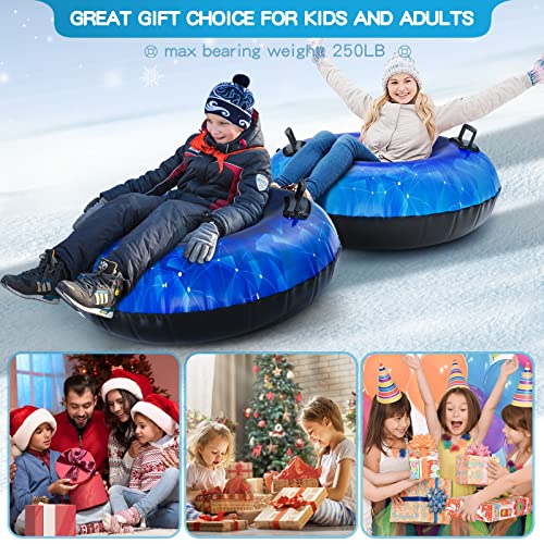 40 Inch Snow Tube - Heavy Duty Inflatable Sled for Kids & Adults