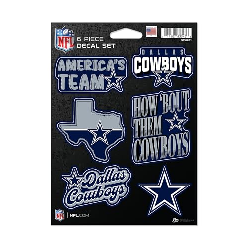 NFL Football Decal Set - 6 High-Quality Vinyl Stickers