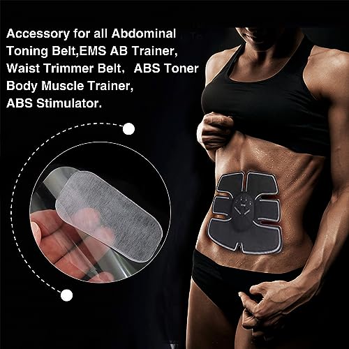 PAMASE 80pcs Gel Pads for Abs Stimulator - Replacement Pads for Abdominal Workout & Muscle Toner
