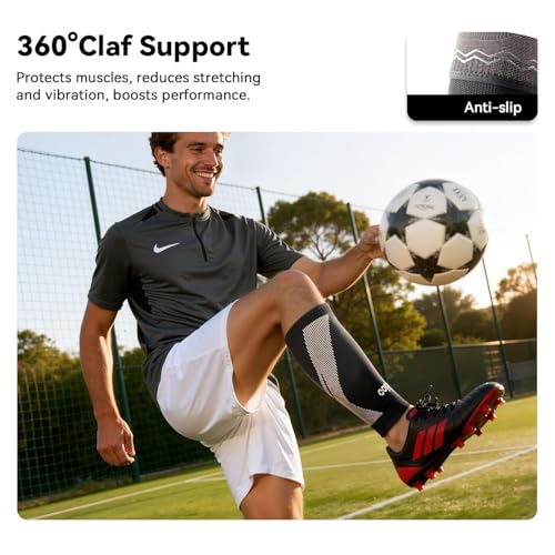 Copper-Infused Calf Compression Sleeves - Black, X-Large