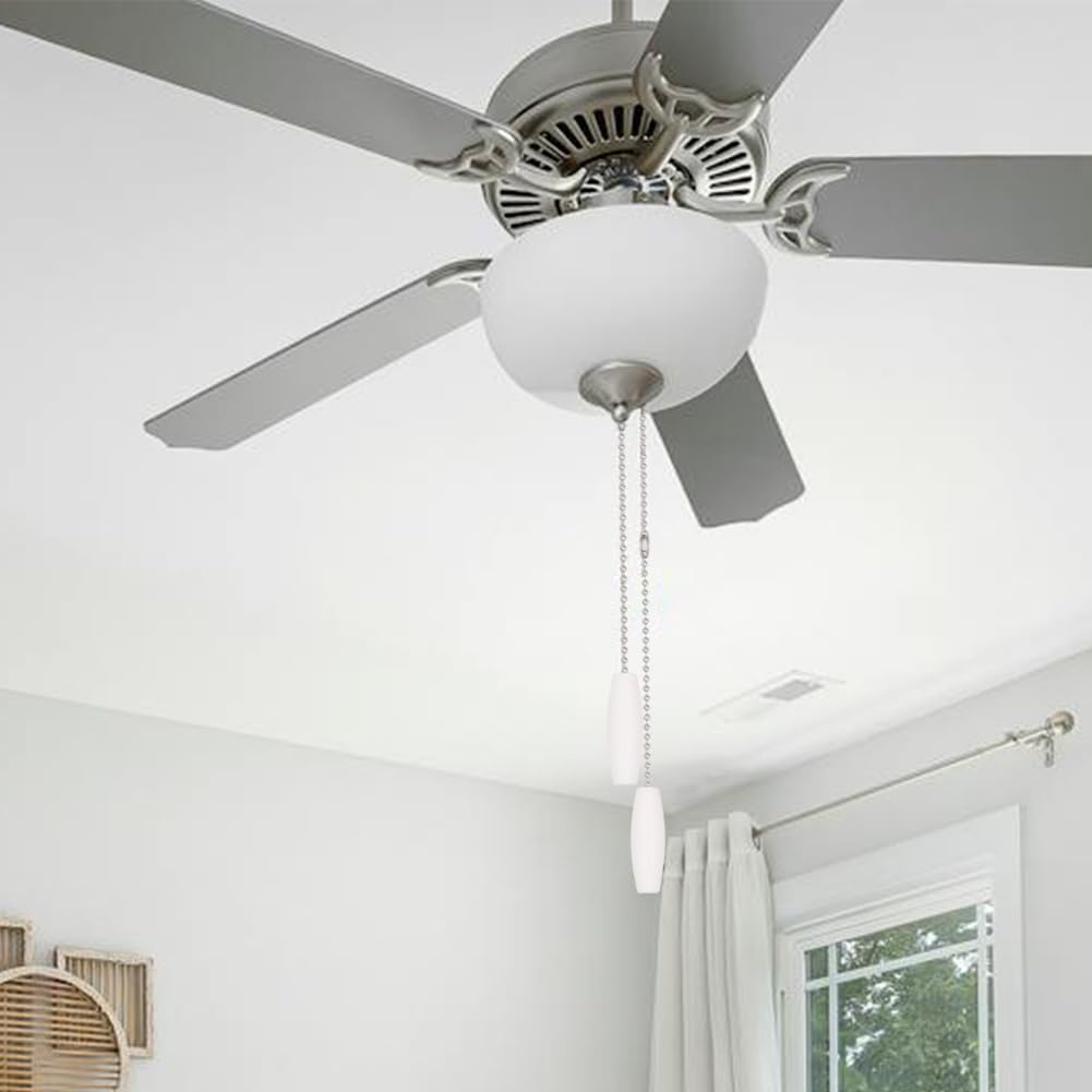 Aeknewo 10 Pack12-inch Ceiling Fan Pull Chain, 3mm Beaded Ball Chains Wooden Decorative Pendant Extension Chains for Ceiling Light Lamp Fan Chain