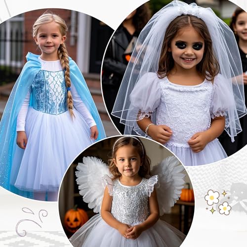3-Layer Sparkly Tutu for Toddler Girls, Ages 2-8 - White